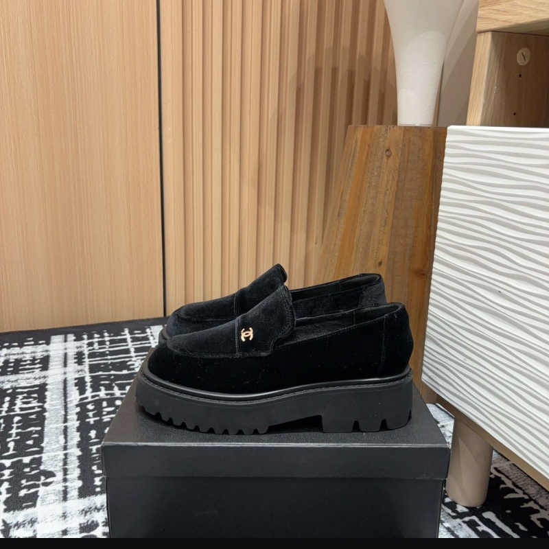 Ch*el leather shoes